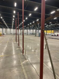 Montage av pelare och balk